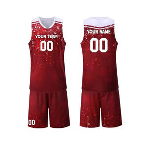 Tenues de basket-ball professionnelles pour hommes, respirantes, 100% polyester, sans manches, anti-froissement, haute qualité, toutes saisons - Product Image 1