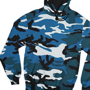 Bleu Camouflage À Capuche Hommes Femmes Avec Style Camo À Capuche Streetwear Mode Pull À Capuche Casual 3D Imprimé À La Mode - Product Image 6