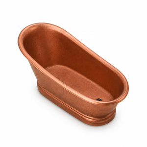 Bañera Ovalada de Cobre Sólido Forjada a Mano, Estilo Moderno Antiguo, Independiente, Divris DRC-7310 - Product Image 1