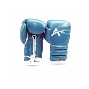 Fabricante Guantes de boxeo hechos a medida con cordones Entrenamiento profesional Pro Fighting Guantes de boxeo Cuero genuino - Product Image 3