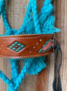 Juego de Cabezada y Cabestro de Cuero Clásico Hecho a Mano para Equitación - Product Image 3