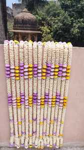 Artificial Jasmine and Peony Flower Garland Indian Wedding Decoration, South Indian Mandap Decor, Mehndi & Housewarming Backdrop - Product Image 2