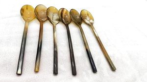 Luxury Horn <b>Spoon</b> with Mirror Polish Eco-Friendly Long Handle for Unique Gifts & <b>Table</b> Accessories-M/S SHAAD HANDICRAFTS - Product Image 2