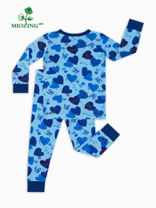 Conjuntos de Pijamas de Bambú y Spandex para Bebé Miozing en Stock, Moda Primavera, 2 Piezas, Hipoalergénicos, Transpirables, de Secado Rápido, Venta al Por Mayor para Boutiques - Product Image 2