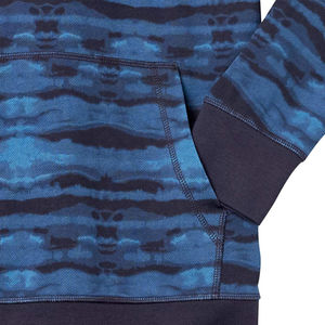 Sweat-shirt à capuche pour homme en imprimé numérique 3D personnalisé Tie-Dye bleu Streetwear Activewear Sweat-shirt de haute qualité respectueux de l'environnement - Product Image 5