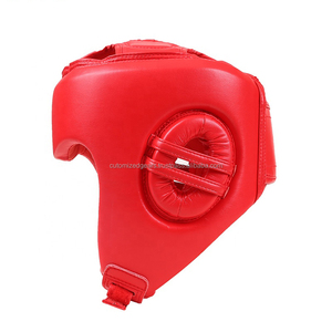 Protection de tête en cuir PU OEM Sanda |   Casque d'entraînement pour les arts martiaux et la boxe |   Protection de la tête avec logo personnalisé - Product Image 6