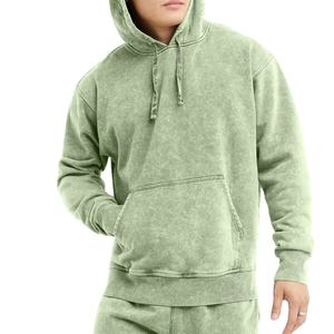 เสื้อฮู้ดดี้ผู้ชายคุณภาพสูง ล้างสีแบบแอซิดวอช สำหรับฤดูหนาว ผ้าฝ้าย 100% แขนยาว เป็นมิตรกับสิ่งแวดล้อม รับสกรีนโลโก้ สวมใส่สบาย ระบายอากาศได้ดี ขายดี - Product Image 1