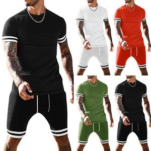 Ensemble court pour homme authentique en coton respirant, couleurs variées, prix abordable, vente en ligne, directement de l'usine, ensemble court pour homme - Product Image 2