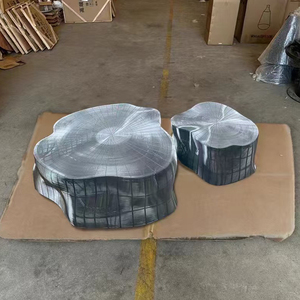 Table basse en acier inoxydable poli, sculpture décorative en fer, <span class=keywords><strong>art</strong></span>, mobilier pour jardin, maison, hôtel de luxe, forgé - Product Image 5