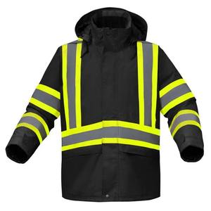 Chaqueta de Trabajo de Invierno de Alta Visibilidad Reflectante, Impermeable, de Softshell, Ropa de Trabajo de Seguridad para Construcción, Seguridad Vial, Poliéster, CE - Product Image 4