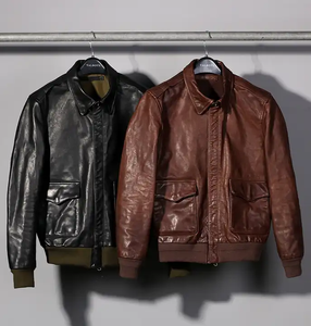 Versatile and Stylish <b>Top</b> Quality Material Wholesale Price <b>Distressed</b> Men Genuine Leather Jackets - Product Image 5
