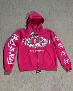 เสื้อกันหนาวผ้าฝ้ายมีฮู้ดสำหรับผู้ชาย, เสื้อสเวตเชิ้ตมีฮู้ดขนาด400-500 GSM ออกแบบได้เองสำหรับเสื้อสเวตเชิ้ตพิมพ์โลโก้ขนาดใหญ่ - Product Image 5