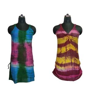 Vestido largo bohemio de moda para mujer B/D 100% algodón transpirable encaje borla botón decoraciones lavable muescas escote cremalleras - Product Image 3