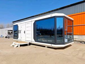 Maison modulaire préfabriquée en verre Appartements et condos Tailles standard 20 pieds et 40 pieds Construction de camp moderneMaison modulaire préfabriquée en verre - Product Image 3