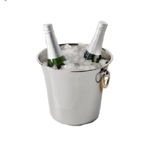 Top Selling Antique Silver Ice <b>Bucket</b> With Handle <b>Champagne</b> Bottle Wine Cooler With Customized Logo Bar Wine Tub and Chiller - Product Image 3
