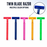 Rasoir jetable à double lame PearlMax avec manche en plastique, plusieurs options de couleurs, vente en gros, rasoir de sécurité pour hommes