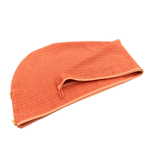 Toalla de secado de cabello de microfibra para mujer, artículo de cocina para el hogar, diseño de gofres, toalla para el cabello para uso en salón - Product Image 1