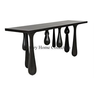 Table de Console de Design luxueux fait à la main de couleur noire Look attrayant en acier inoxydable fait dernière arrivée accessoires de meubles - Product Image 3