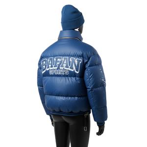 Chaqueta Acolchada de Invierno para Mujer, Tela de Poliéster Premium, Paneles Acolchados Azules, Logotipo Personalizado con Impresión en Pantalla - Product Image 5
