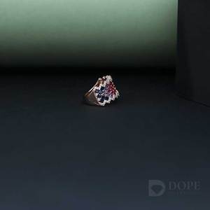 Bague en acier inoxydable plaqué or 14 carats avec moissanite pour unisexe, style tendance pour toutes les occasions spéciales - Product Image 5