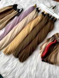 Stock disponible 100% vraies extensions de cheveux en vrac saines droites en gros usine tendance chaude de haute qualité vietnamienne Remy 8 "-40" - Product Image 5