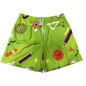 Pantalones cortos de baloncesto con cordón de malla y cintura elástica cómodos para hombre con estampado de poliéster, pantalones cortos de gimnasio para entrenamiento atlético - Product Image 2