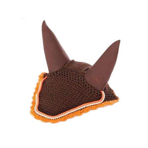 Bonnet d'oreille pour cheval en crochet élégant, léger, respirant, lavable, voile anti-mouches de qualité supérieure, fabriqué au Pakistan pour les compétitions - Product Image 6
