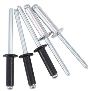 Remache ciego pintado de color DIN7337A DIN7337B, cabeza redonda plana, de aluminio, acero y zinc - Product Image 1