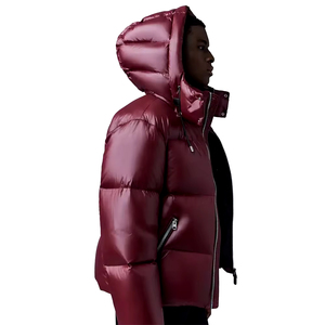 Veste bouffante d'hiver épaisse et chaude à la mode pour hommes manteau à capuche Streetwear avec conception de bulles rembourrées en cuir de haute qualité - Product Image 4