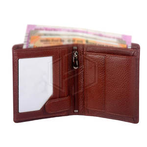 Portefeuille court en cuir véritable, plusieurs emplacements pour cartes, conception compacte, écologique, léger, portefeuille en cuir de qualité supérieure, texture lisse - Product Image 2