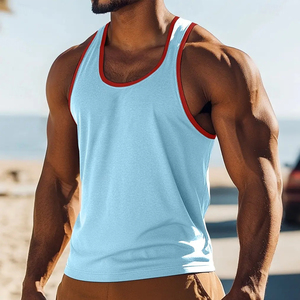 Débardeur athlétique pour hommes chemise d'entraînement de gymnastique sans manches musculation gilet musculaire vêtements de sport d'été t-shirt d'entraînement - Product Image 1