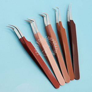 Best 90 Degree Tip & X Shape Fiber Tip Lash Tweezers Boot Volume Eyelash Extension Tweezers Curved Lash Extension Tweezer - Product Image 4