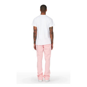 2024 nouveauté Logo personnalisé Flare empilé pantalons de survêtement/coton polaire hommes Streetwear survêtement pantalon pour vêtements de rue - Product Image 5