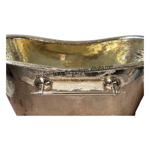 Bañera de Spa independiente de latón Premium de lujo, bañera de remojo ovalada sin lacar duradera, toallero duradero para baño, uso al aire libre - Product Image 6