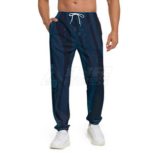 Pantalon homme décontracté taille moyenne haute qualité léger en toile couleur unie sublimation coupe ample teint uni-service OEM disponible - Product Image 1