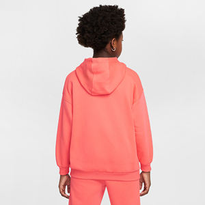 Sudadera con capucha de punto de satén de gran tamaño para mujer, venta al por mayor, estilo Vintage suelto para invierno, Sudadera con capucha de patrón sólido para niñas - Product Image 2