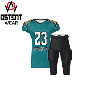 Uniformes de Fútbol Americano Personalizados de Alta Calidad al por Mayor, Diseño Nuevo y Moderno Unisex, Trajes de Fútbol Transpirables con Estampado de Bandera en Existencia - Product Image 3