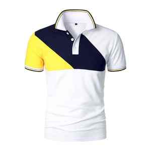 Polo pour homme Spandex Polyester mélangé avec tissu à séchage rapide évacuant l'humidité pour l'entraînement de golf et le tennis et l'usure quotidienne - Product Image 1