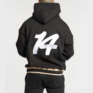 Wholesale Custom <b>Men's</b> <b>Hoodies</b> with Embroidered Logo 100% Cotton Fleece Heavy GSM Pullover Unisex Streetwear for Winter - Product Image 3
