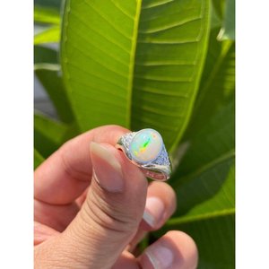 Anillo de Ópalo Natural, Plata de Ley 925, Anillo de Piedras Preciosas Hecho a Mano, Proveedor de Joyería al por Mayor - Product Image 2