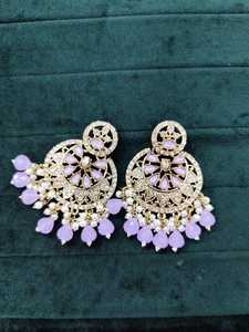 Gran oferta, Pendientes colgantes de perlas de piedra de sombra tradicional para mujer, diseño impresionante, aleación de Zinc, joyería de moda al por mayor - Product Image 2