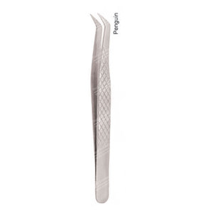 Pince à épiler d'extension de cils en acier inoxydable pingouin couleur argent différents modèles - Product Image 2