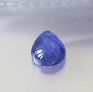 Tanzanite bleue naturelle en forme de poire Cabochon coupe 4x6mm pierre précieuse en vrac pour bijoux - Product Image 4
