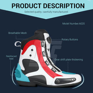 Botas de Motociclismo de Cuero Resistente con Suela Flexible para Carreras de Motos, Turismo y Actividades al Aire Libre - Product Image 3