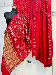 ผ้าไหมกัจิแท้ ดีวาจา รุ่นใหม่ล่าสุด สำหรับส่งออก  งานปักมือแบบดั้งเดิม  ลายลากดี ปาตตา  งานทอซารี  ผ้าปาลลู  แห้งเร็ว  ชุดลำลองสำหรับผู้หญิง - Product Image 2