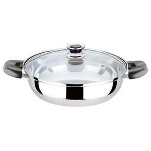 Cazuelas de acero inoxidable de diseño Utensilios de cocina de metal únicos para uso regular en el hogar y el hotel - Product Image 1