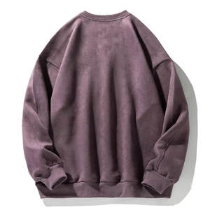 Sudadera de cuello redondo personalizada para hombre, sudaderas con capucha de moda de Color sólido de manga larga de gran tamaño para la temporada de otoño - Product Image 2