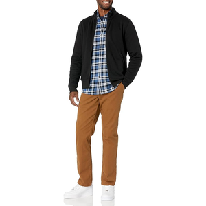 Quarter-zip thermique en gros de haute qualité 100% coton hommes sweat personnalisable impression motif hiver polaire tissu - Product Image 4