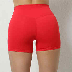 Pantalones cortos deportivos de cintura alta para Yoga Fitness, pantalones cortos de Yoga para levantamiento de cadera de melocotón, pantalones cortos de Yoga sin costuras para mujer - Product Image 2