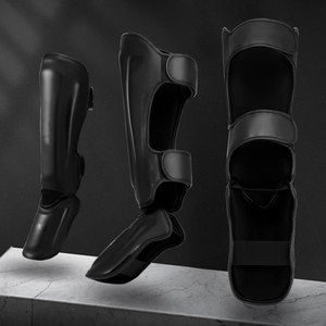 OEM High Quality Leather <b>Shin</b> Guard for Kickboxing Martial Arts & Soccer Training Excellent Leg Protection - Product Image 2